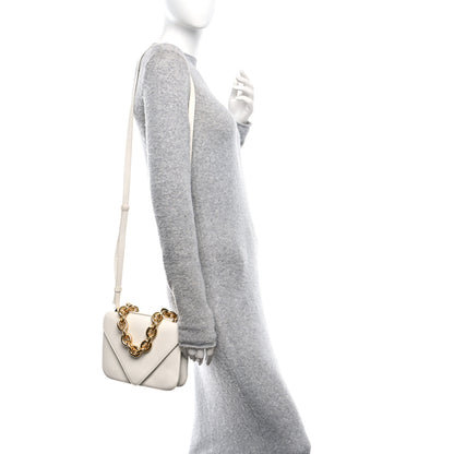 Bottega Veneta Calfskin Mount Envelope Bag White 2 of 9