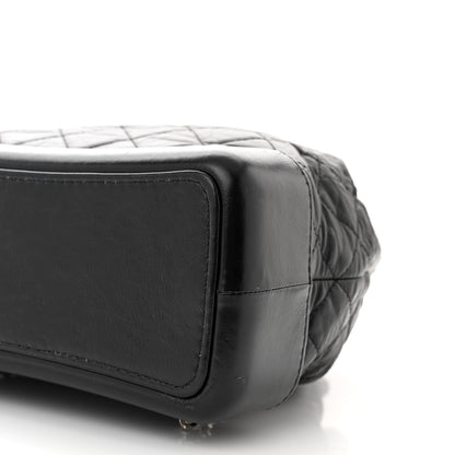 Chanel Aged Calfskin Quilted Gabrielle Backpack Black 10 of 15