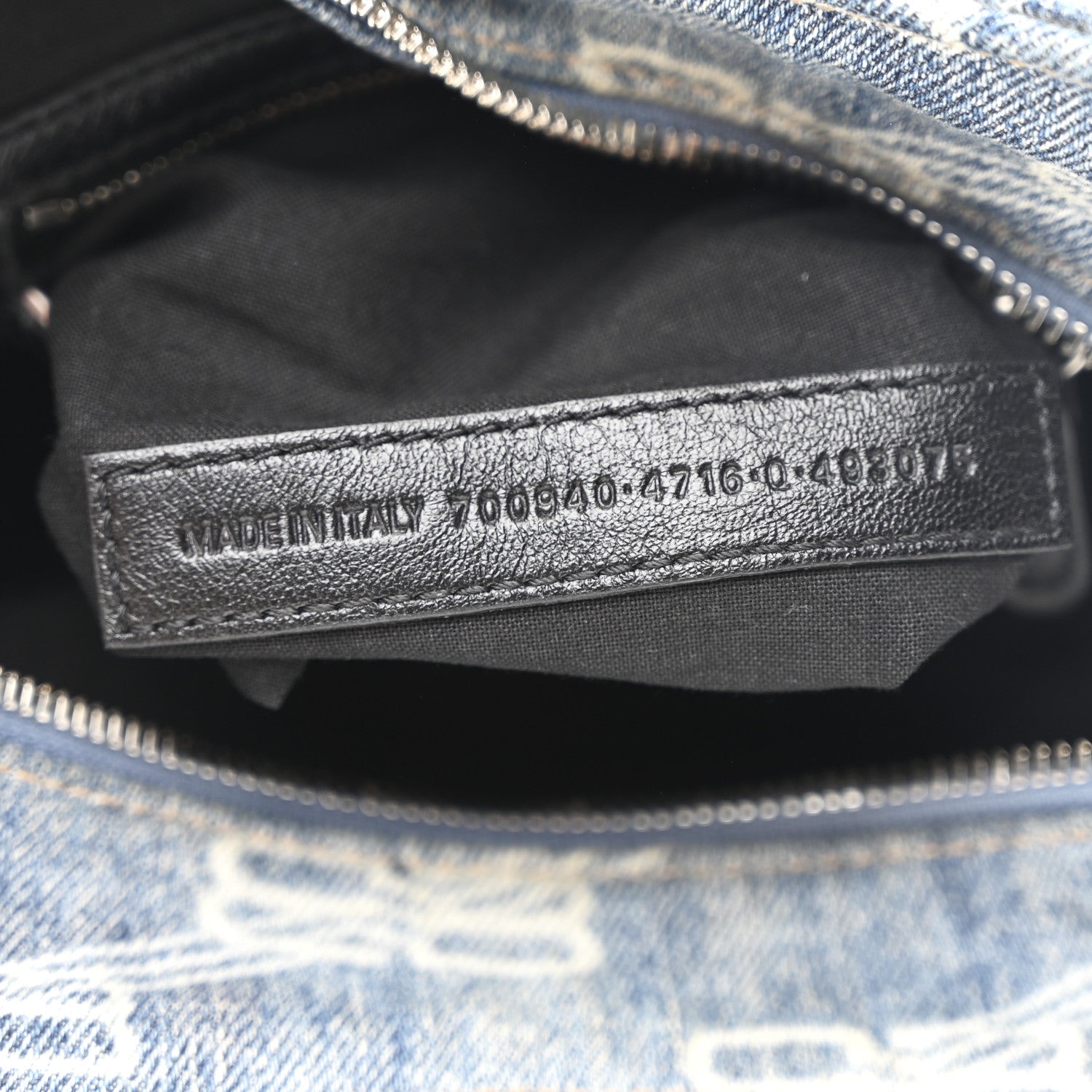 Balenciaga Denim BB Monogram Neo Cagole Handbag XS Blue 8 of 11