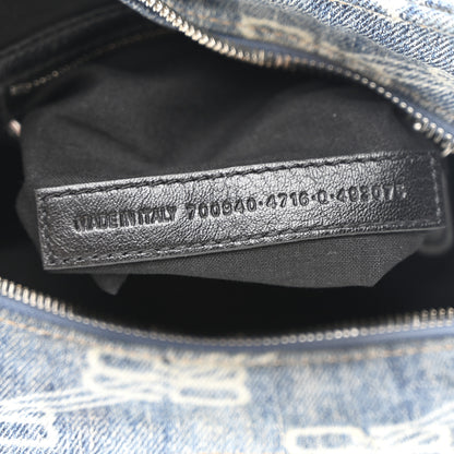 Balenciaga Denim BB Monogram Neo Cagole Handbag XS Blue 8 of 11