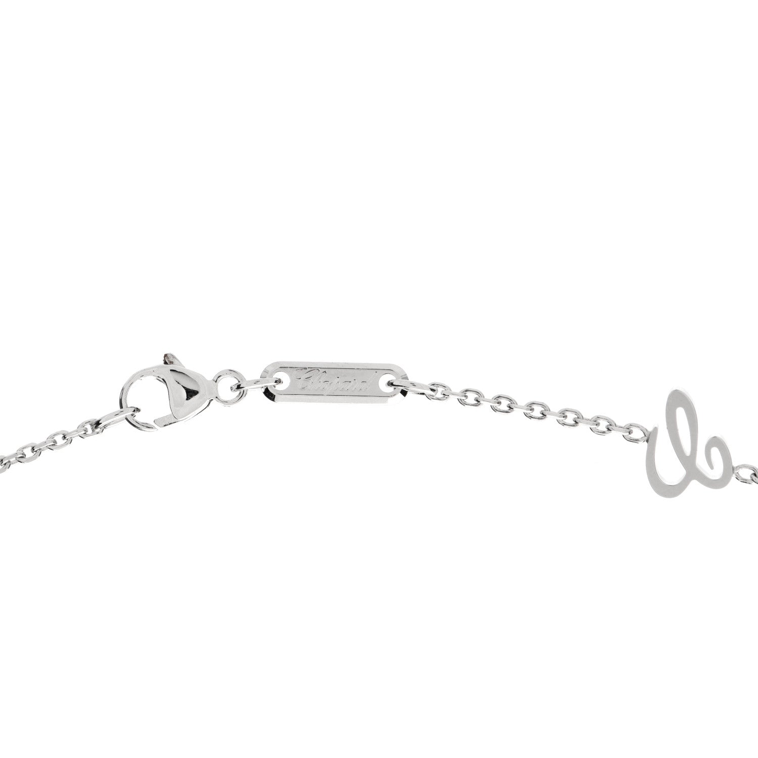Chopard 18K White Gold Happy Diamonds 1 Floating Diamonds Round Pendant Necklace 5 of 6