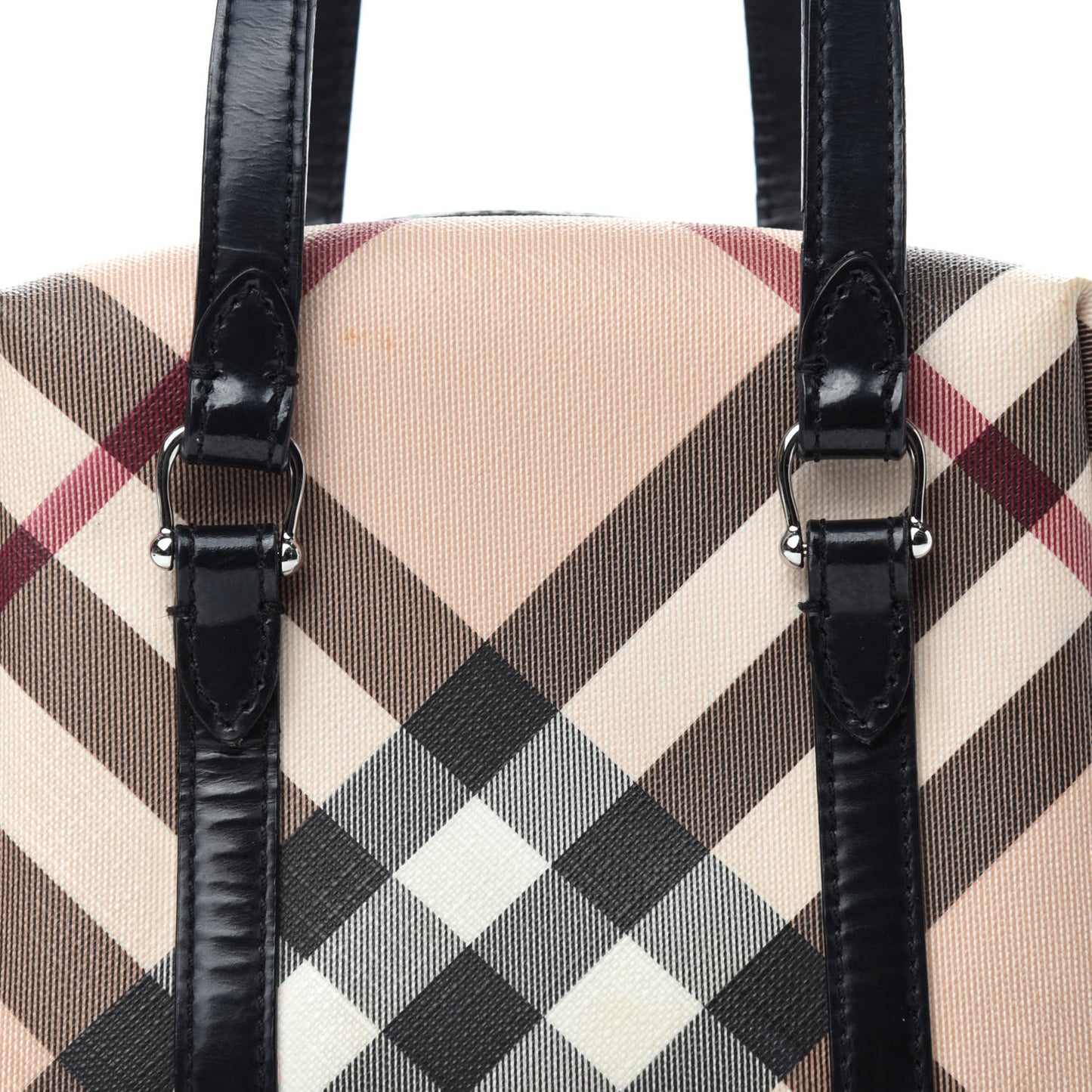 Patent Trim Nova Check Tote Black