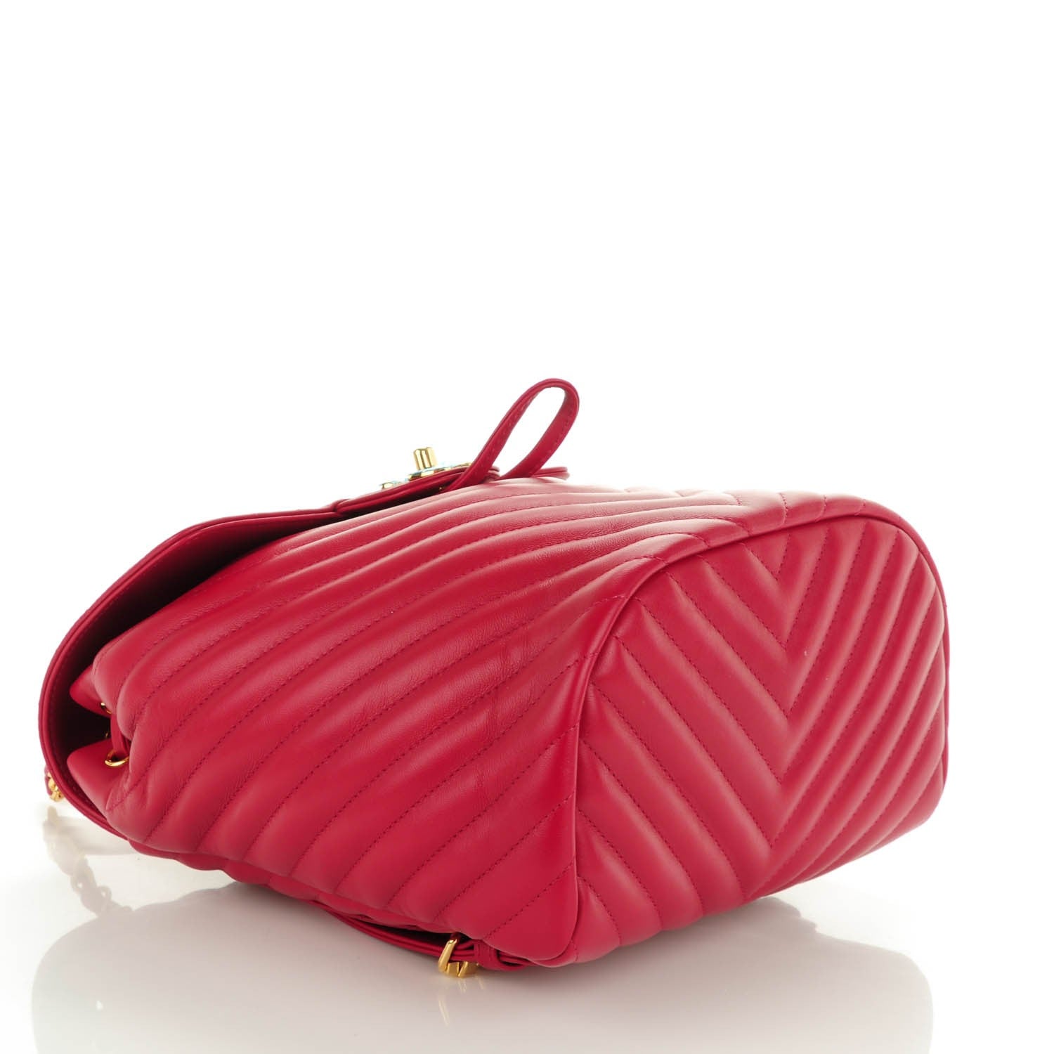 Chanel Calfskin Chevron Quilted Small Urban Spirit Backpack Dark Pink 4 of 7