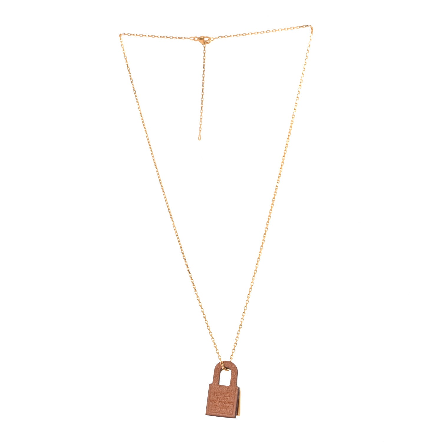 Hermes Swift Small O'Kelly Pendant Necklace Gold 4 of 8