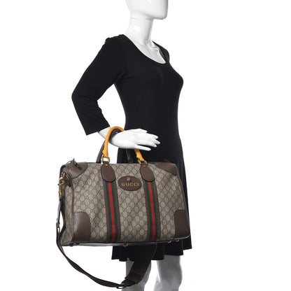 Gucci Soft GG Supreme Monogram Web Neo Vintage Duffle Bag Beige New Acero Crop 3 of 11