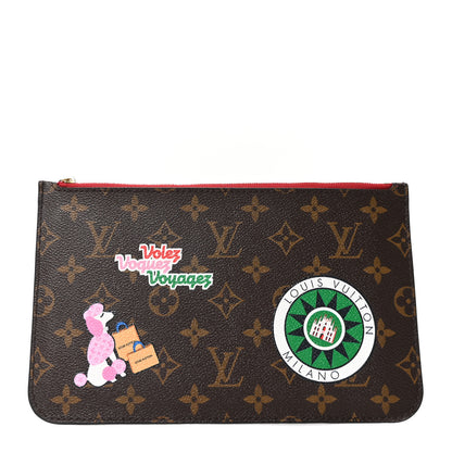 Louis Vuitton Monogram World Tour Neverfull MM GM Pochette 1 of 9