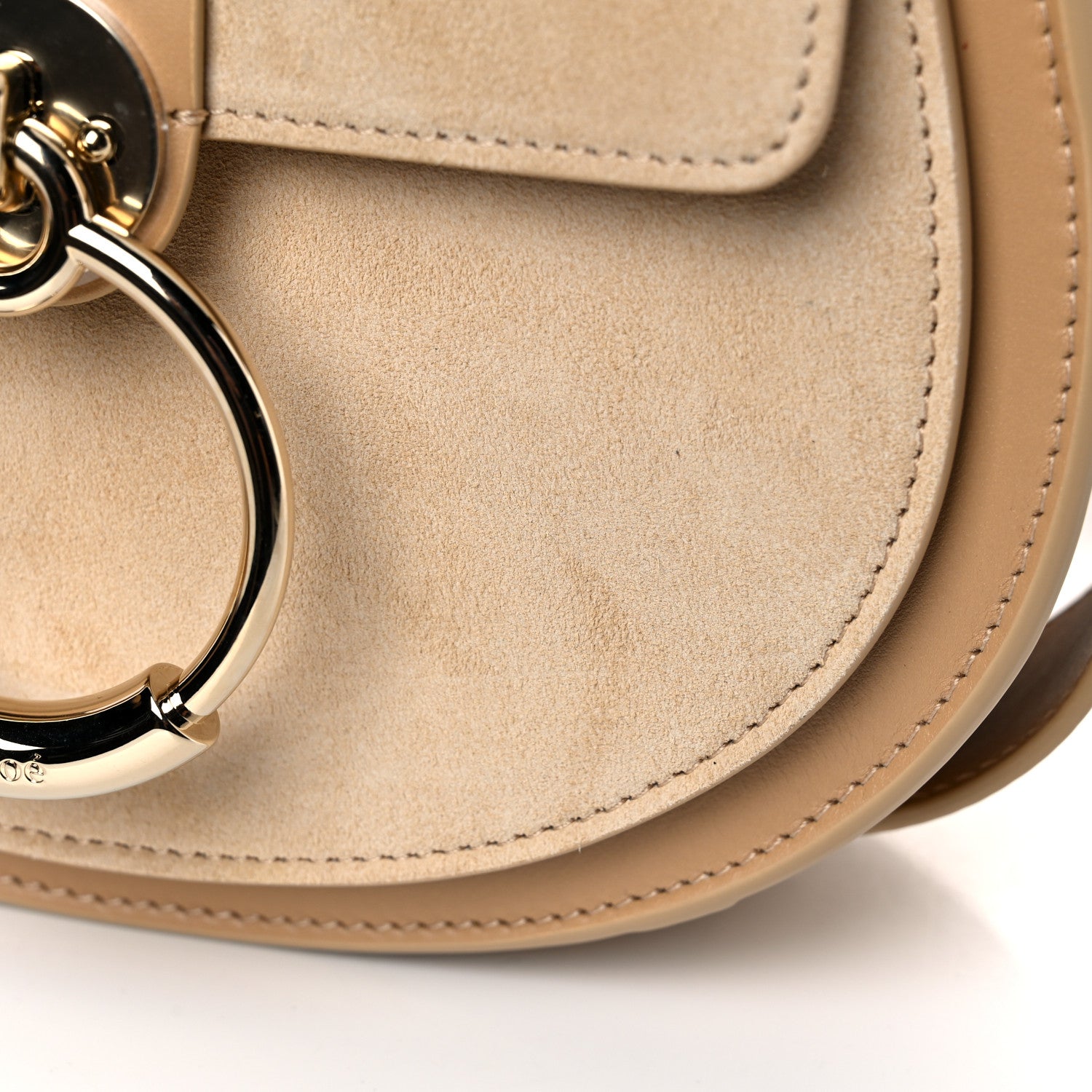 Chloe Calfskin Suede Small Tess Bag Soft Tan 10 of 11