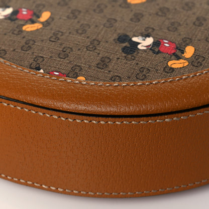 Gucci X DISNEY Mini Vintage GG Supreme Monogram Mickey Mouse Round Shoulder Bag Beige Vintage Sun Oil 7 of 14
