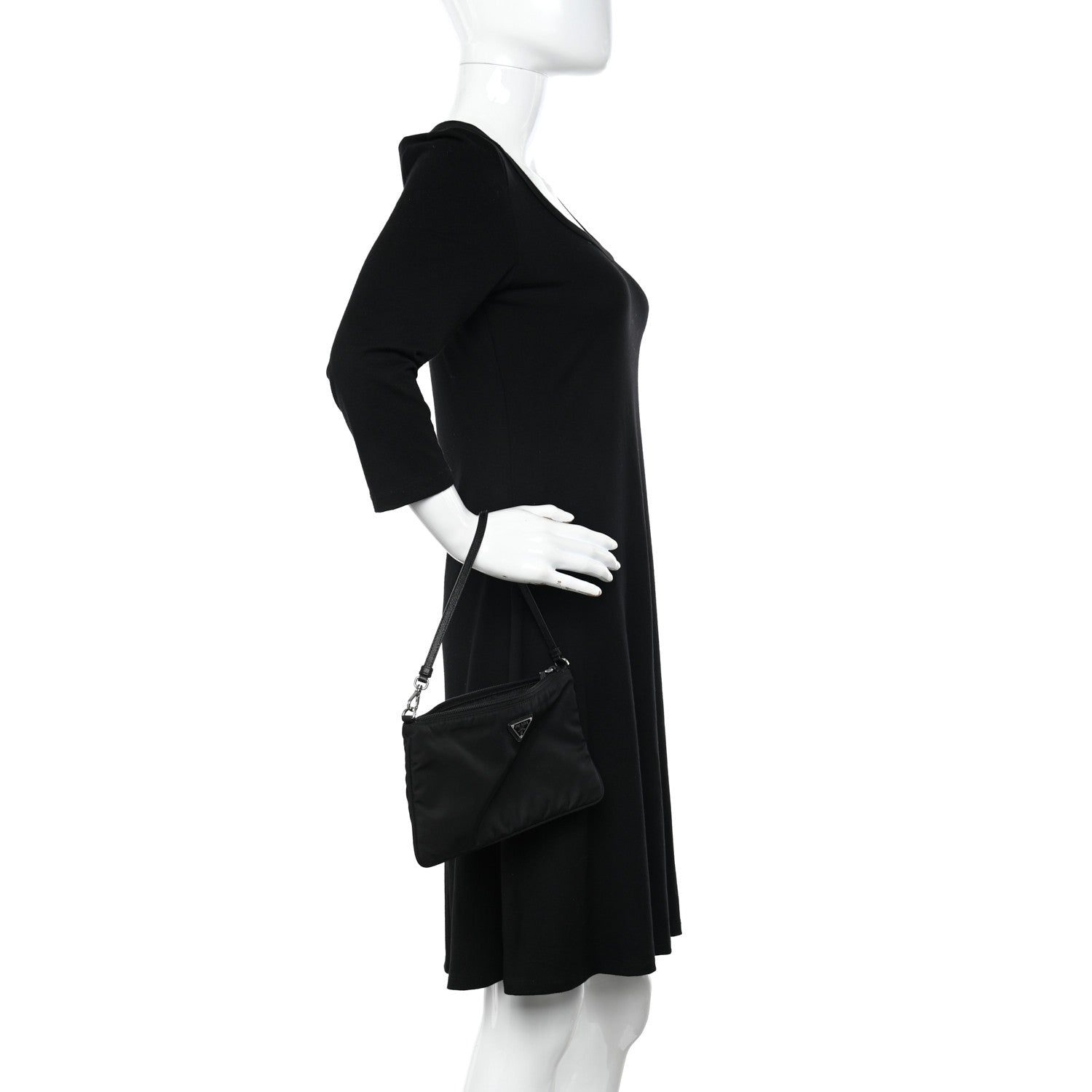 Prada Re-Nylon Vela Pouch Black 2 of 10