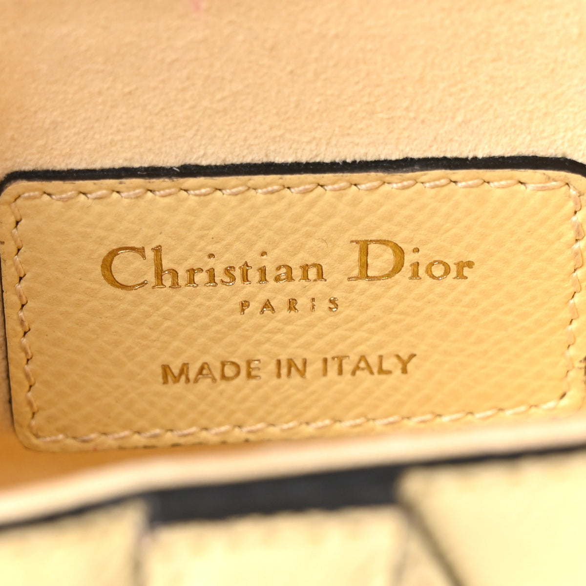 Christian Dior Grained Calfskin Mini Saddle Bag Yellow 6 of 10