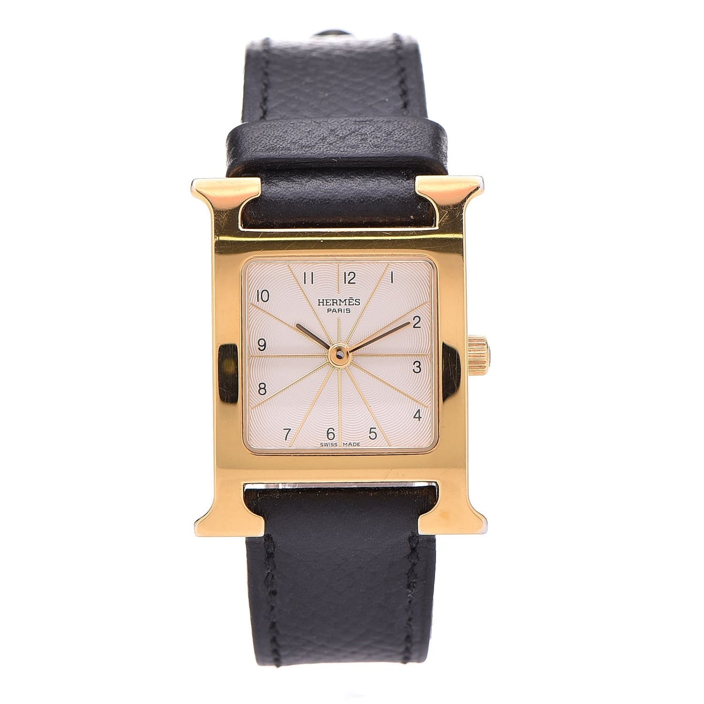 Stainless Steel Courchevel 21mm Heure H Hour Quartz Watch Noir