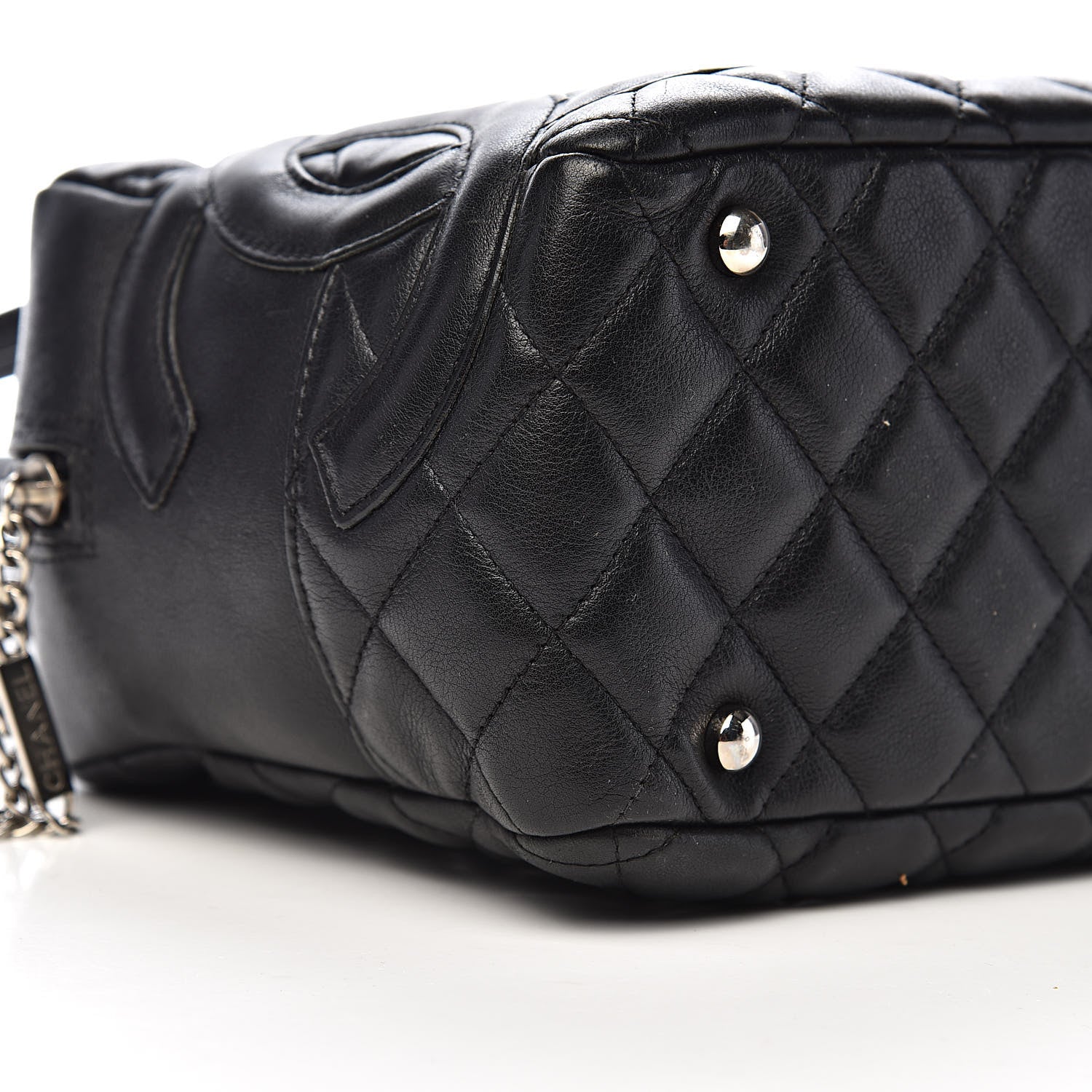 Chanel Calfskin Quilted Large Cambon Bowler Black 10 of 12