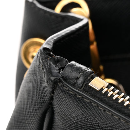 Prada Saffiano Medium Galleria Double Zip Tote Black 17 of 19