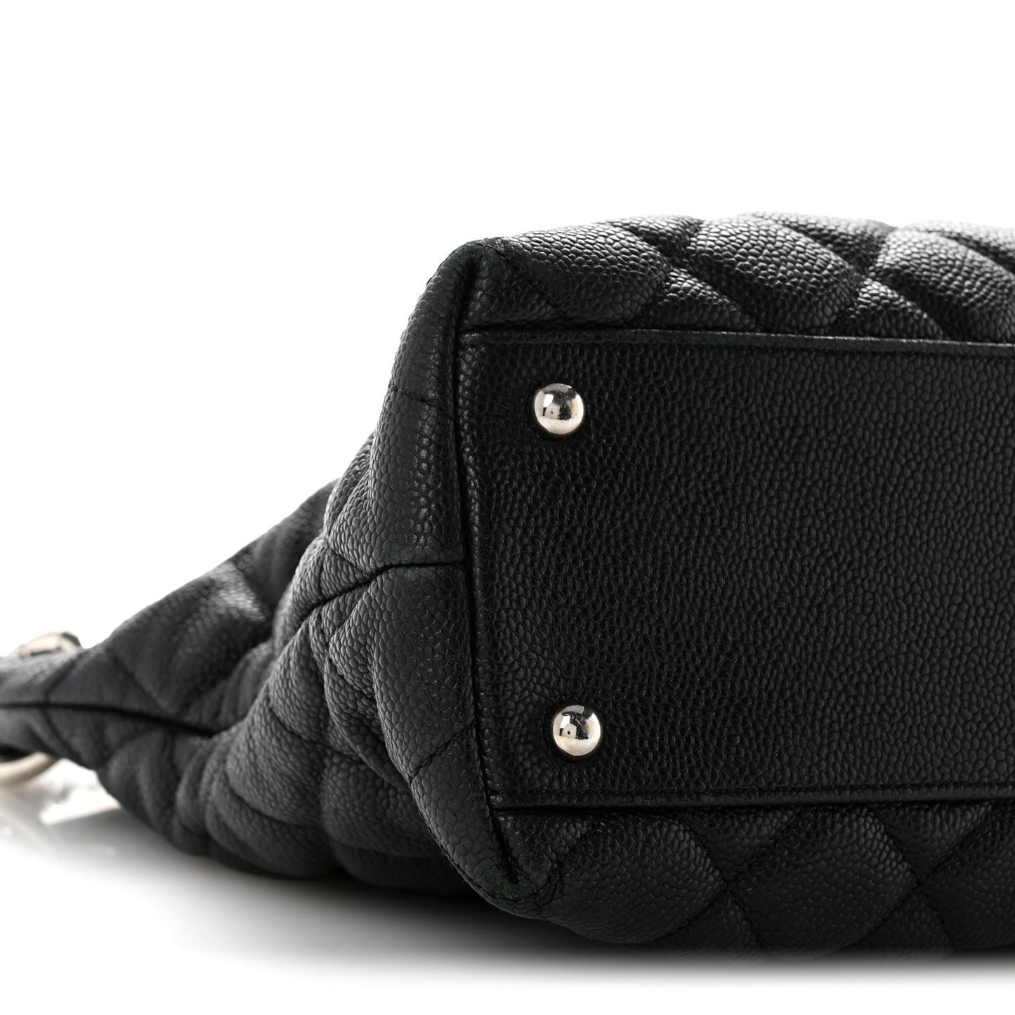 Caviar Quilted Easy Zip Tote Black