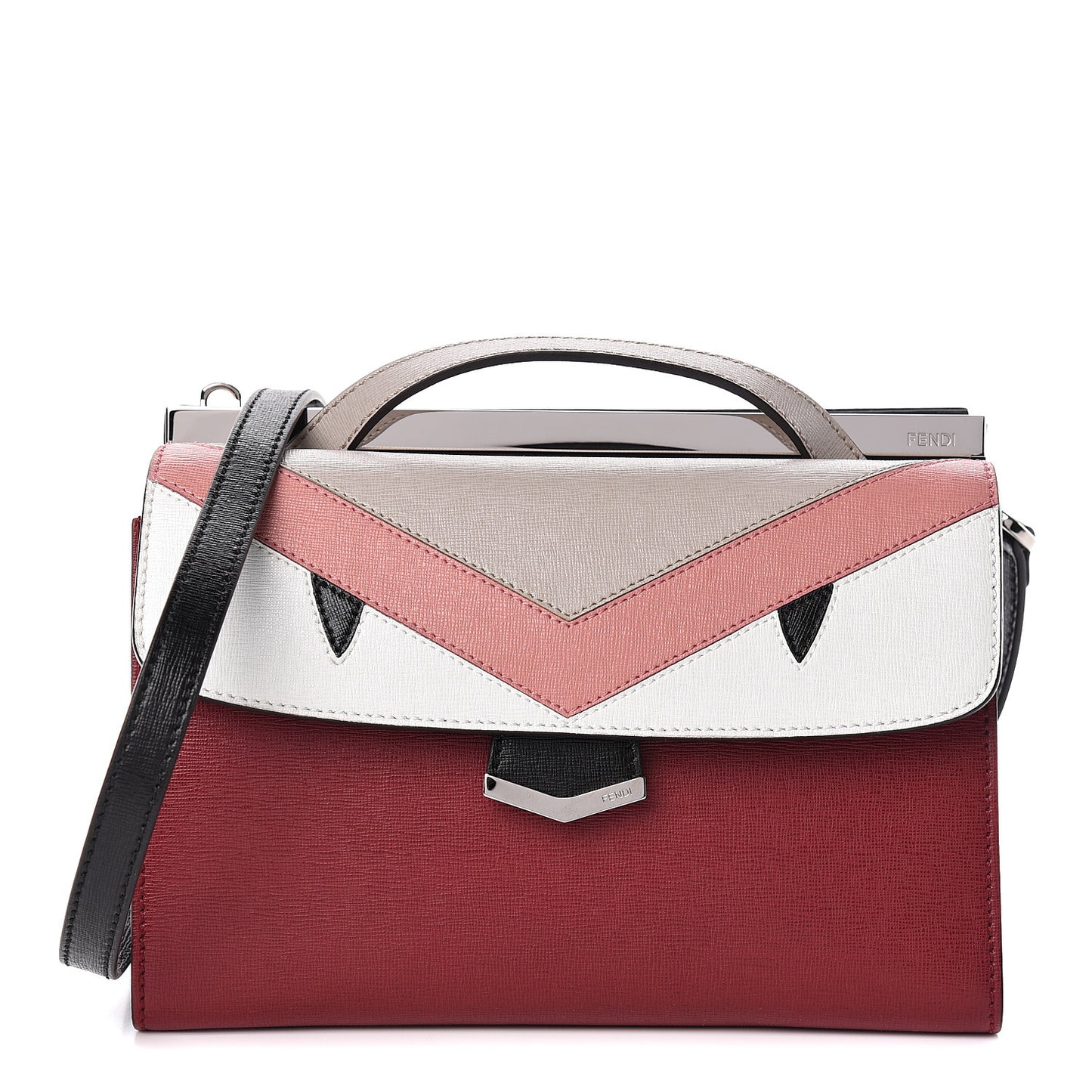 Vitello Elite Monster Mini Demi Jour Shoulder Bag Ribes Grigio Polvere Carbone