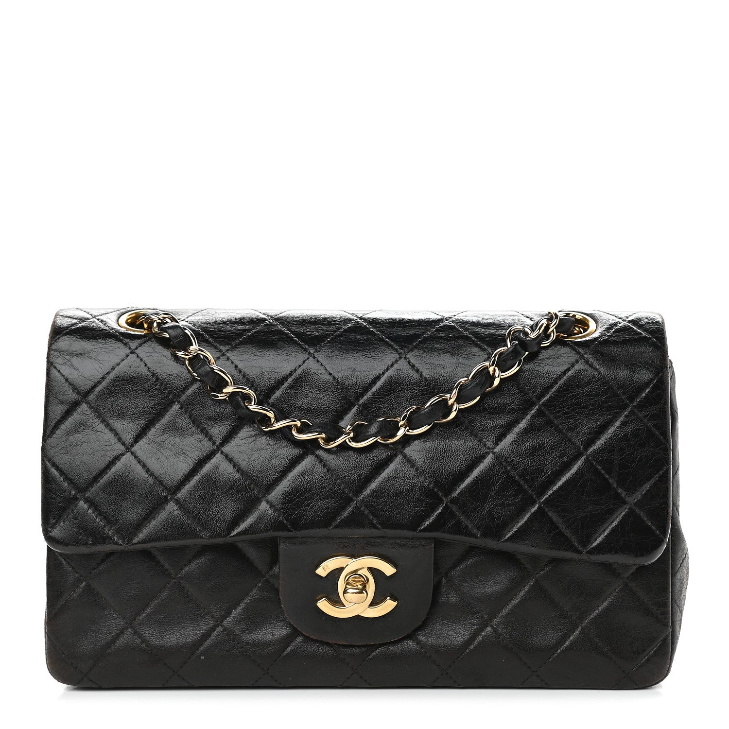 Chanel Lambskin Quilted Small Double Flap Black 1 of 12
