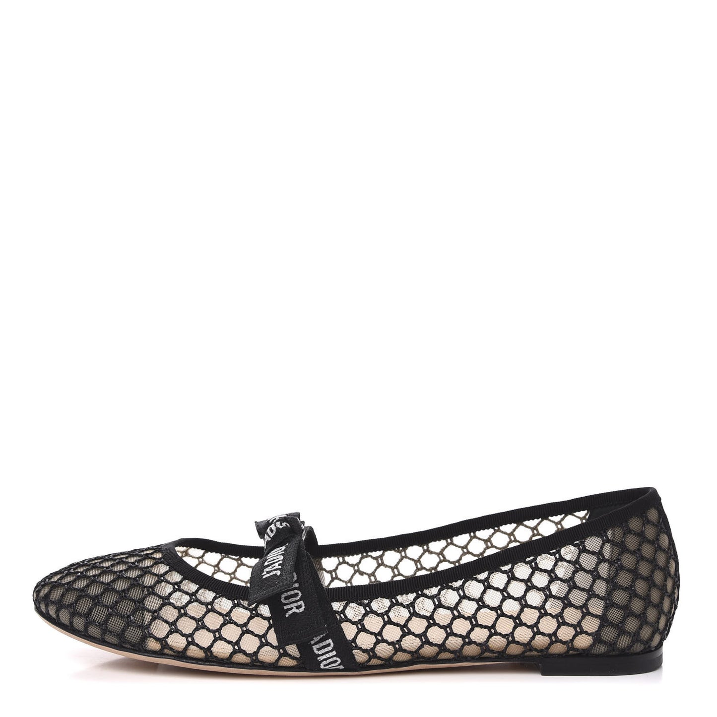Resille Ribbon Miss J'Adior Ballet Flat 41 Black