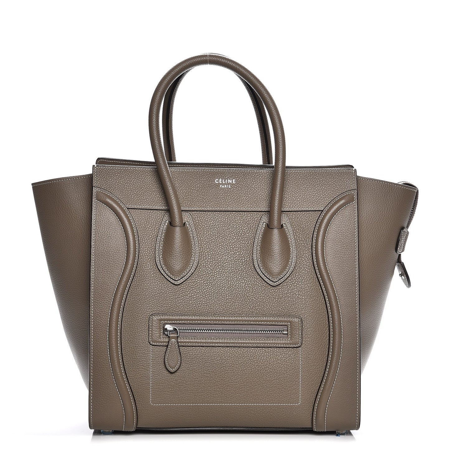 Drummed Calfskin Mini Luggage Souris