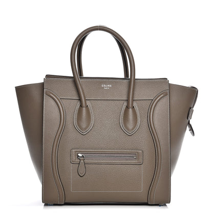 Celine Drummed Calfskin Mini Luggage Souris 1 of 7