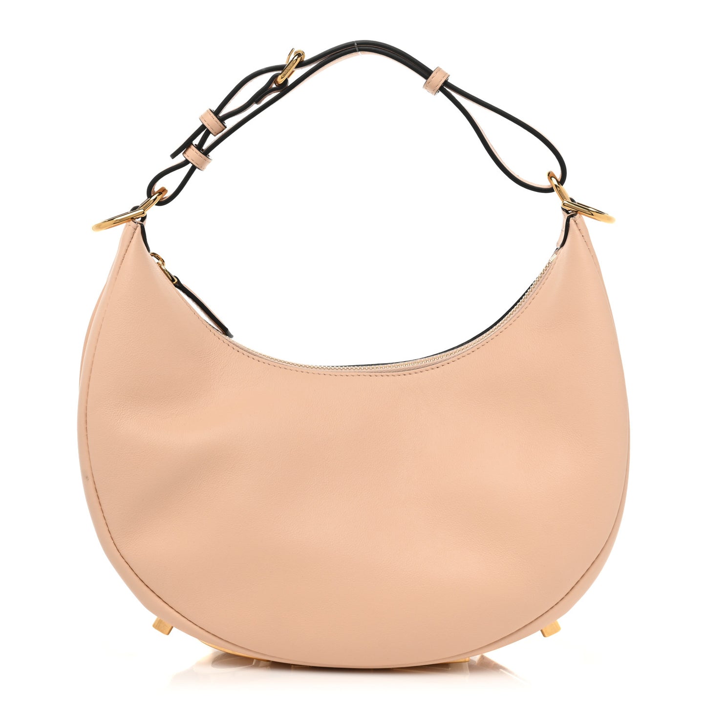 Vitello Grace Matte Small Fendigraphy Hobo Bag Light Rose