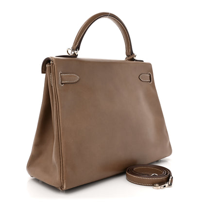 Hermes Tadelakt Kelly Retourne 32 Etoupe 3 of 20