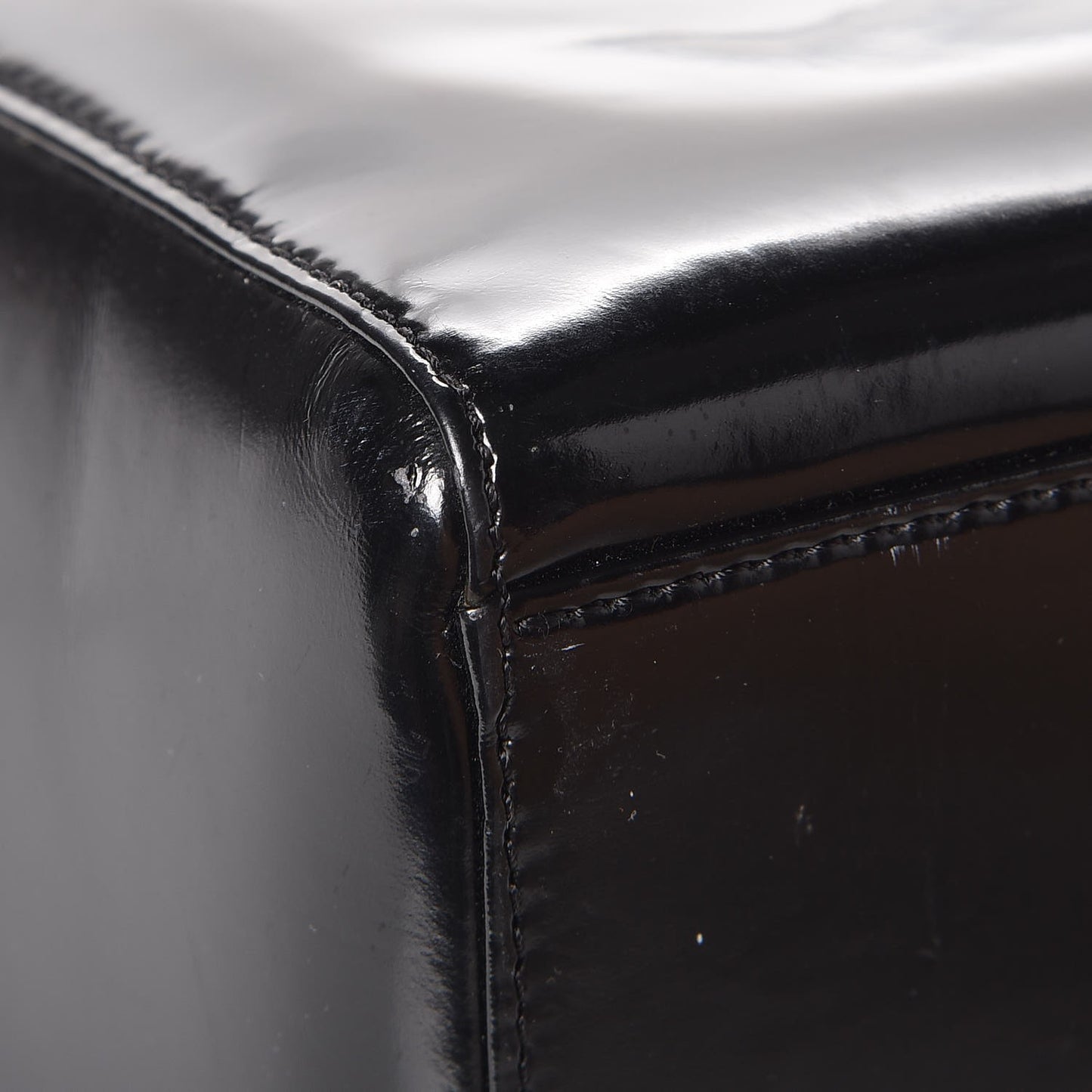 Glazed Calfskin Large Lady Dior Black