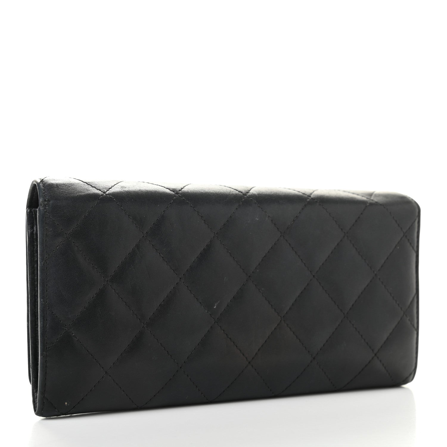 Chanel Calfskin Quilted Cambon Tri-Fold Wallet Black 3 of 25