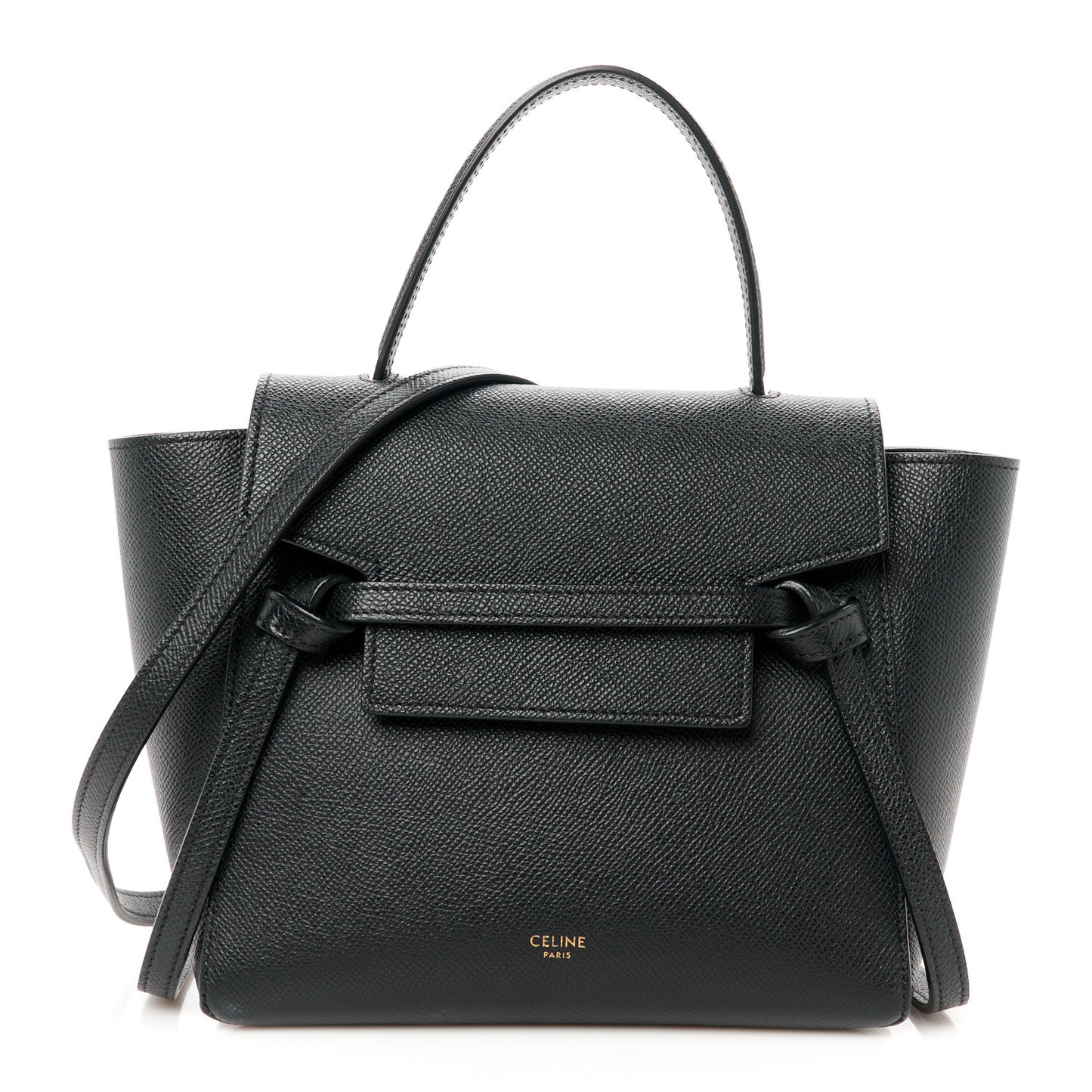 Grained Calfskin Nano Belt Bag Black