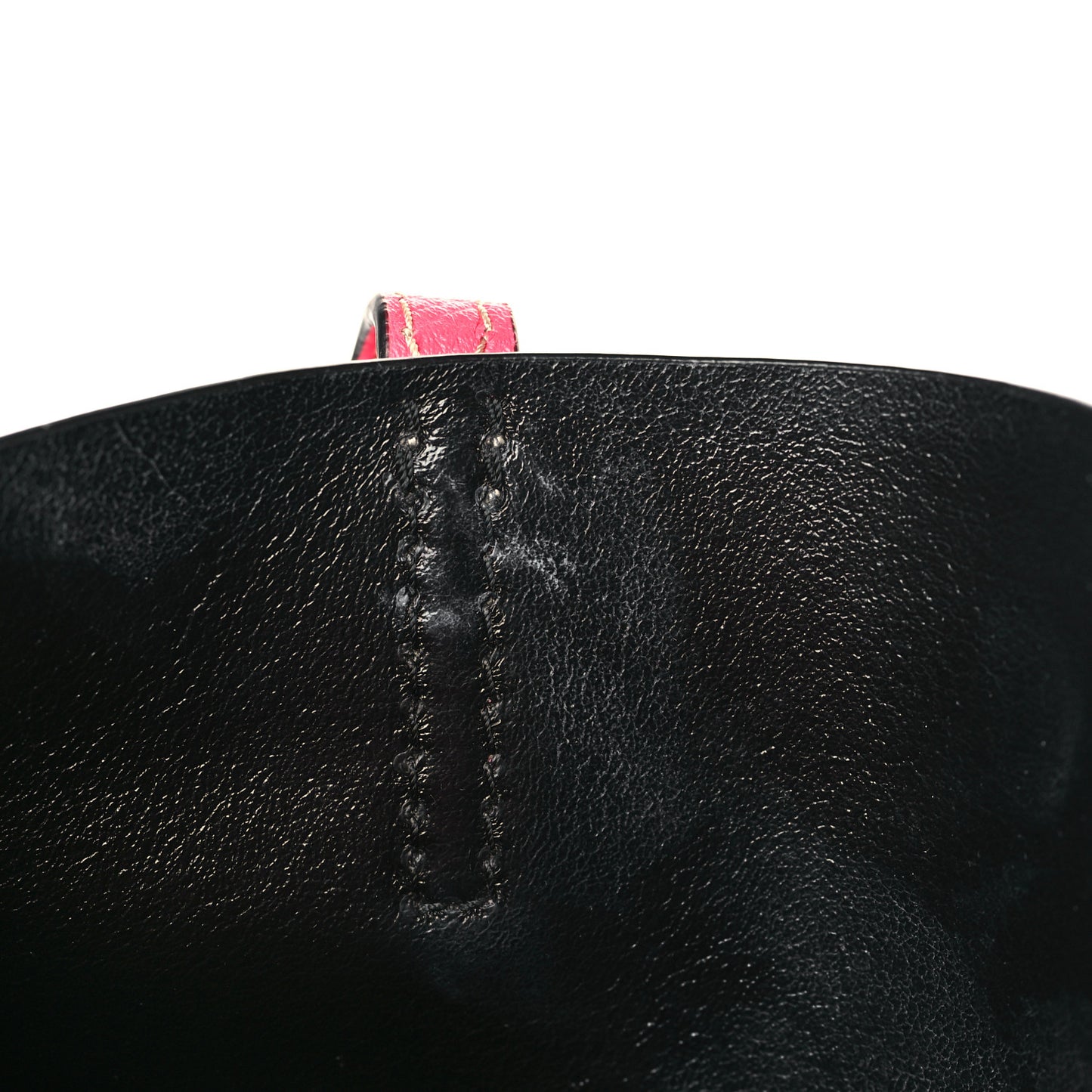 Grained Calfskin Medium Grind T Pocket Tote Fuchsia
