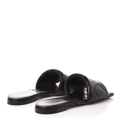 Bottega Veneta Nappa Quilted Rubber Lido Flat Sandals 41 Black 4 of 9
