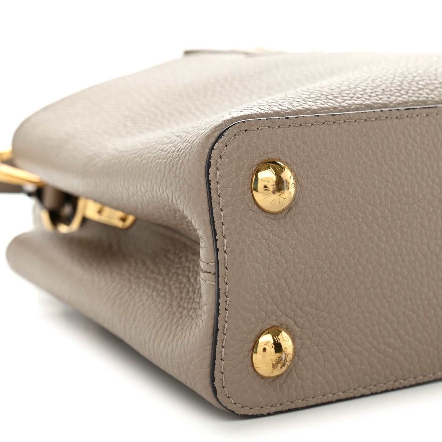 Louis Vuitton Taurillon Capucines BB Galet 8 of 9