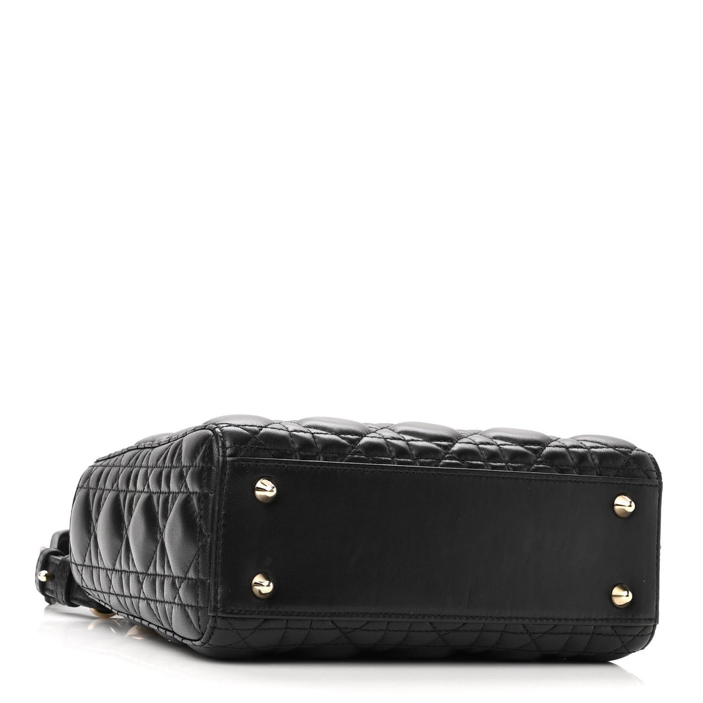 Lambskin Cannage Small Lucky Badges My Lady Dior Black