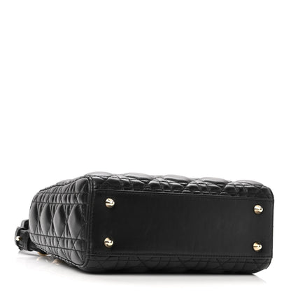 Christian Dior Lambskin Cannage Small Lucky Badges My Lady Dior Black 3 of 9