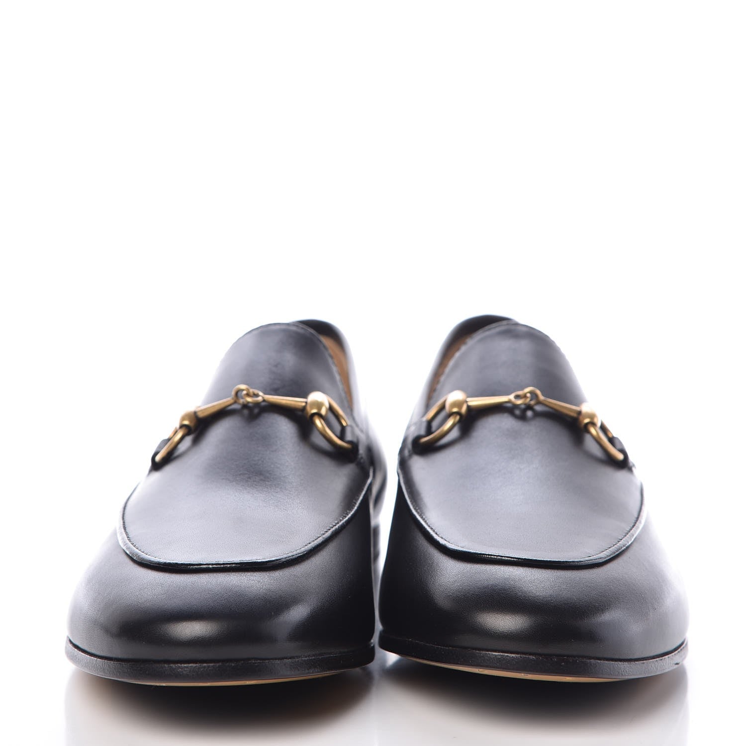 Gucci Calfskin Womens Jordaan Loafers 38.5 Black 2 of 8