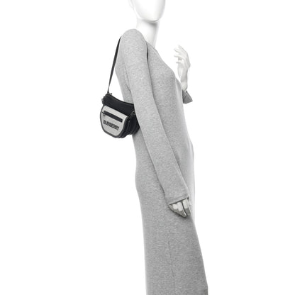 Burberry Canvas Horseferry Print Double Olympia Shoulder Bag Black 2 of 10