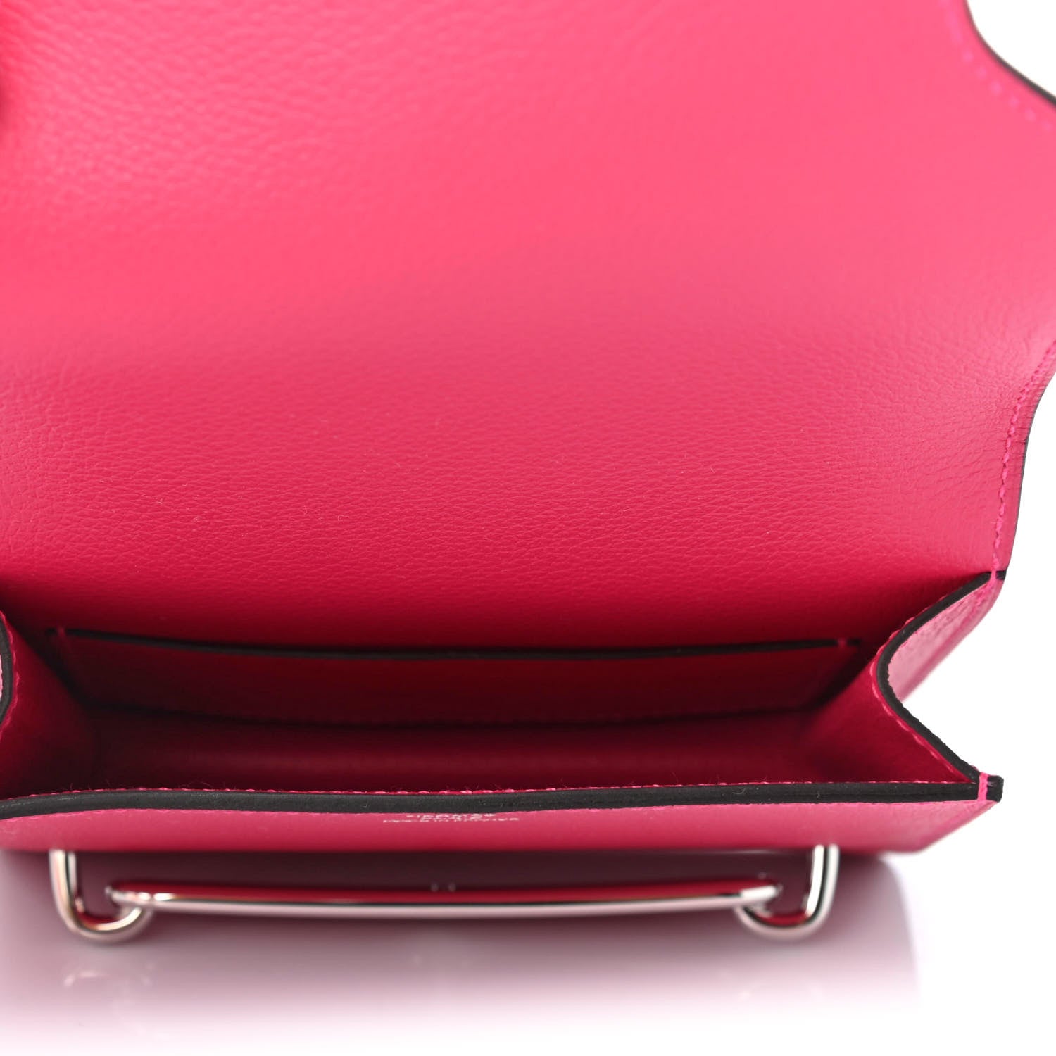 Hermes Evercolor Bi-Color Roulis Slim Wallet Framboise Rouge Sellier 4 of 4