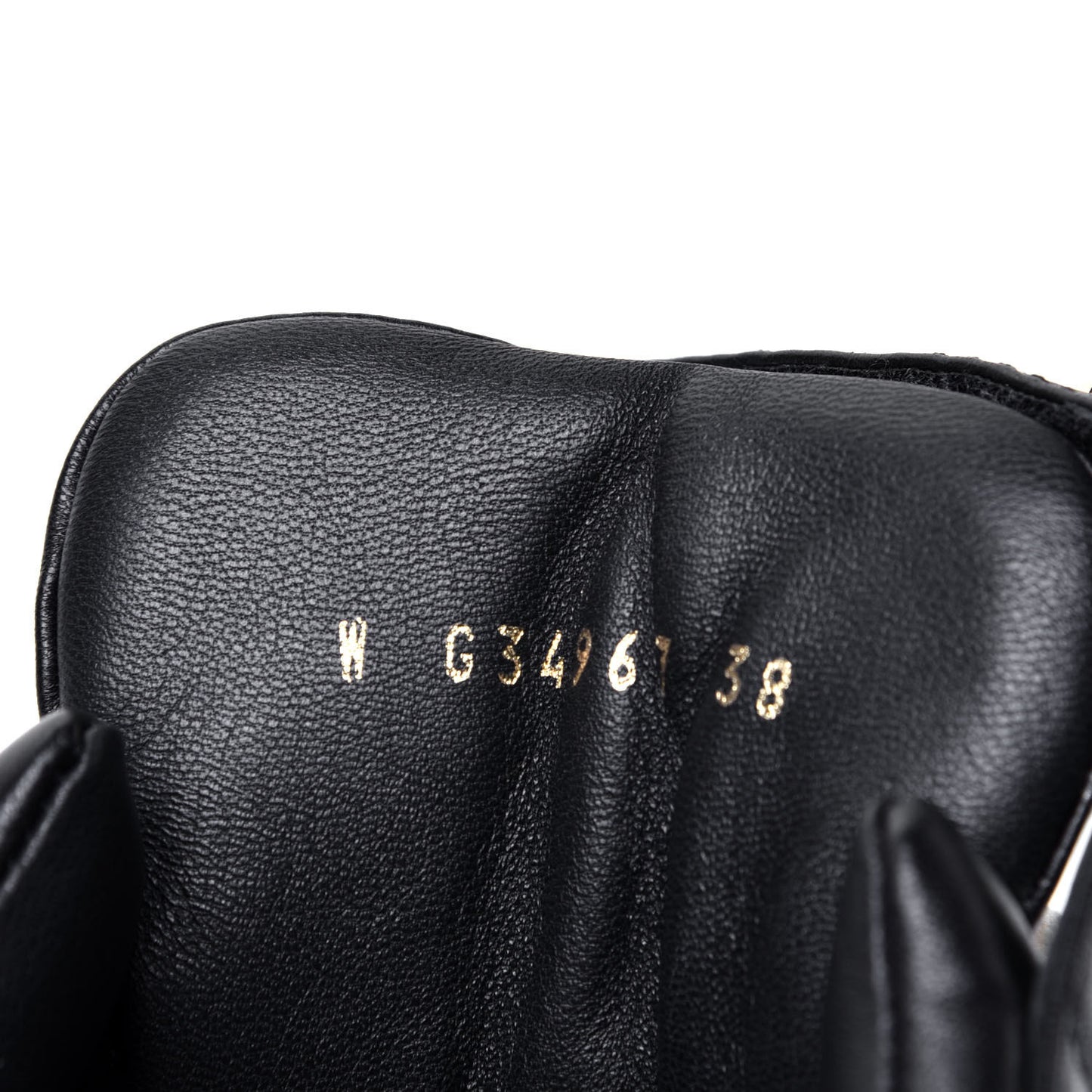 Lambskin Logo Strap Sneakers 38 Ivory Black