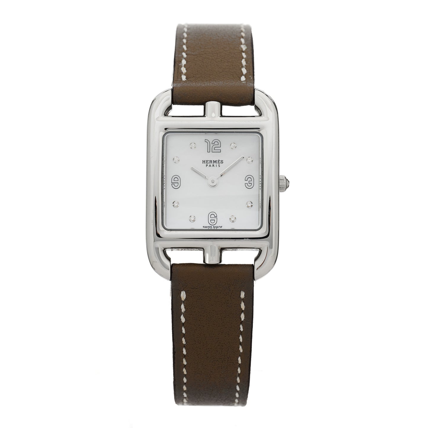 Stainless Steel Swift Diamond Mother of Pearl 23mm Cape Cod Quartz Watch Etoupe