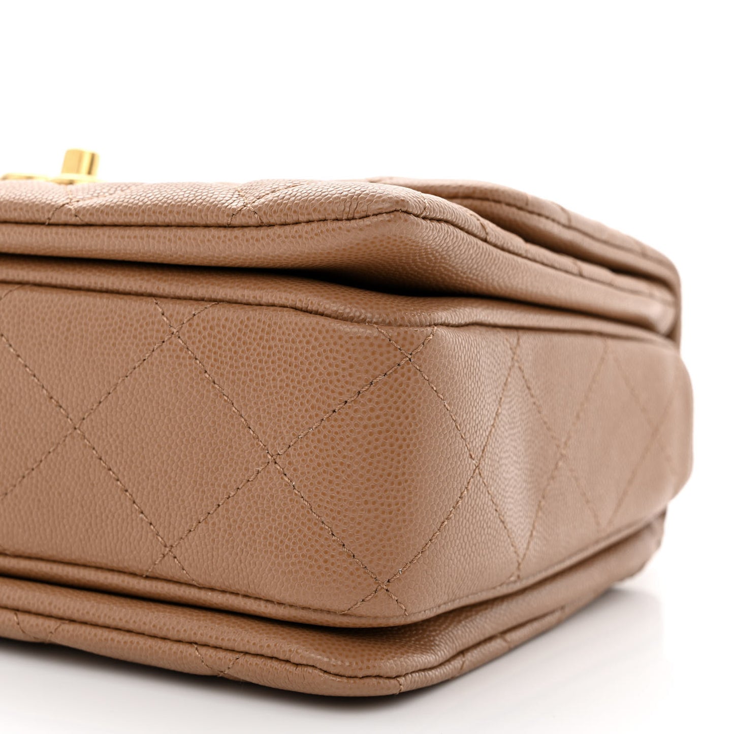 Caviar Quilted Coco First Flap Beige