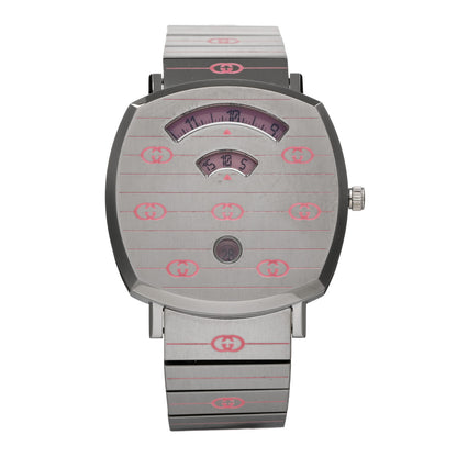 Gucci Stainless Steel 38mm Grip Quartz Watch Pink 1 of 4