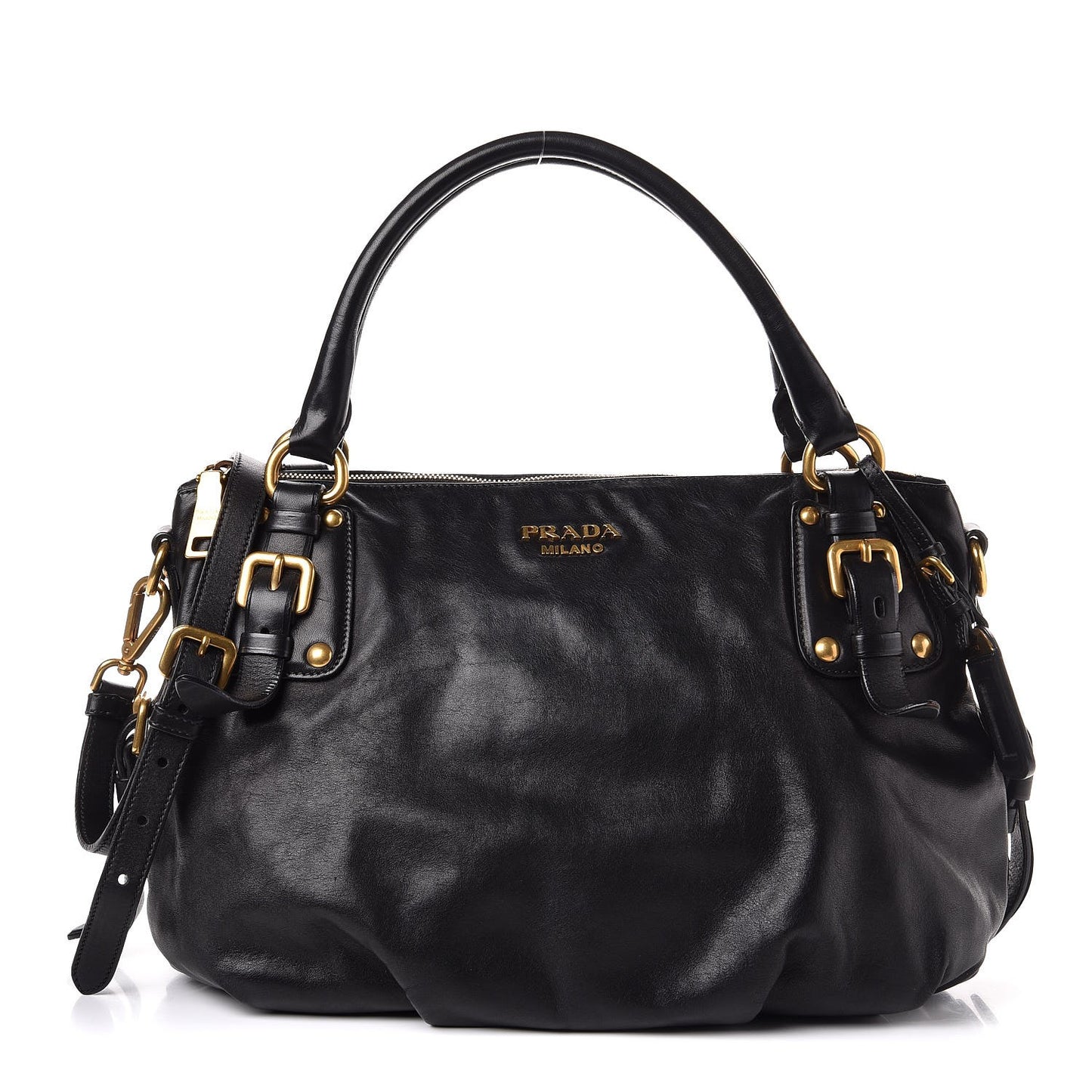 Soft Calf Shoulder Bag Black