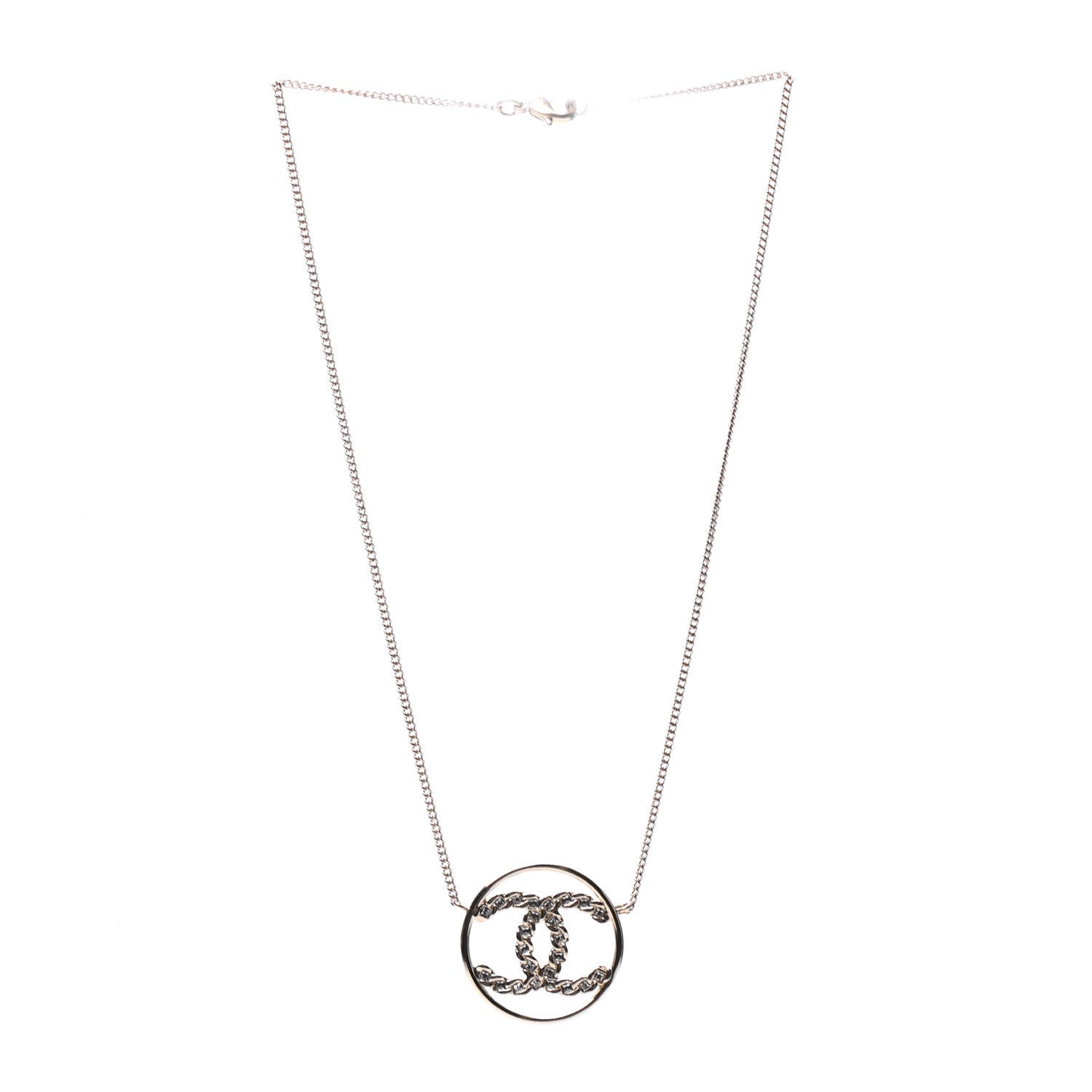 Chanel Baguette Crystal High Society CC Pendant Necklace Gold 3 of 6