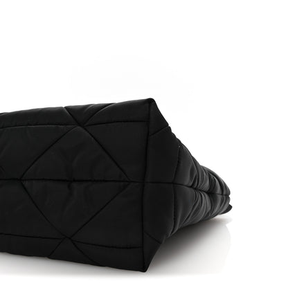Prada Re-Nylon Nappa Triangle Quilted Padded Double Handled Zip Pocket Tote Black 9 of 9