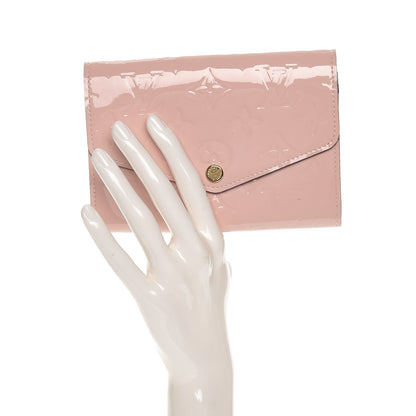 Louis Vuitton Vernis Sarah Compact Wallet Rose Ballerine 2 of 7