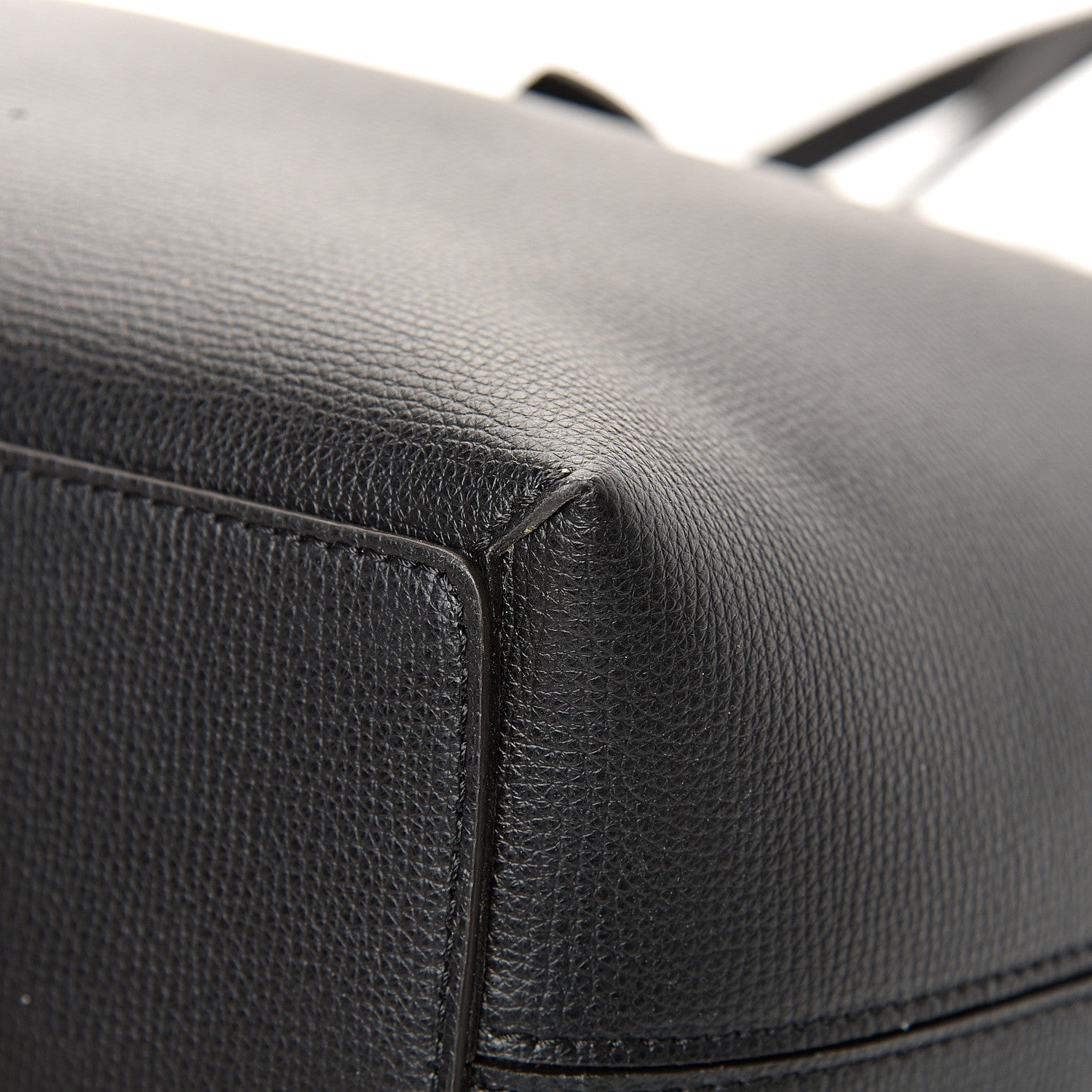 Burberry Grainy Calfskin Haymarket Colours Check Medium Zip Tote Black 9 of 14