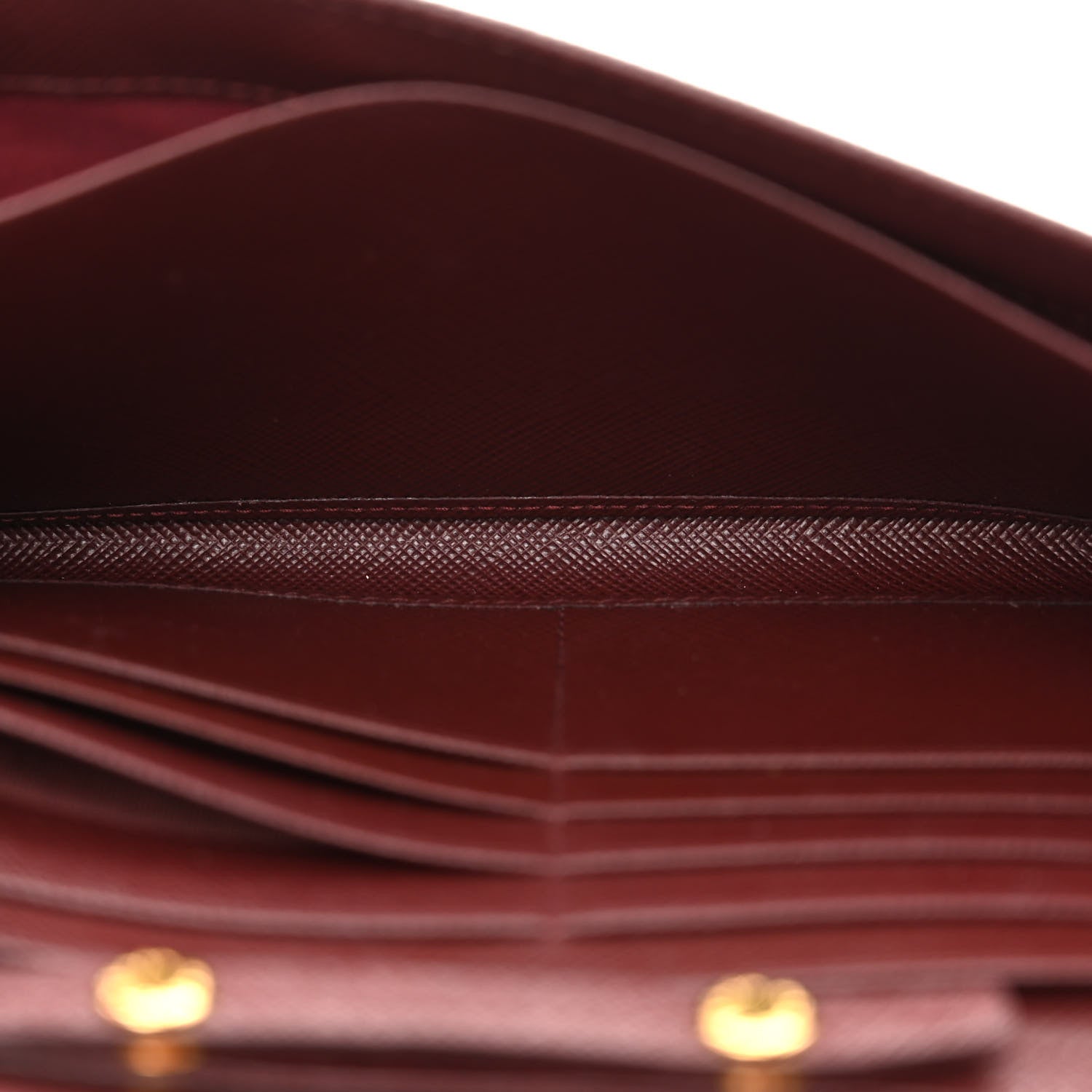 Prada Saffiano Metal Large Chain Wallet Granato 5 of 11
