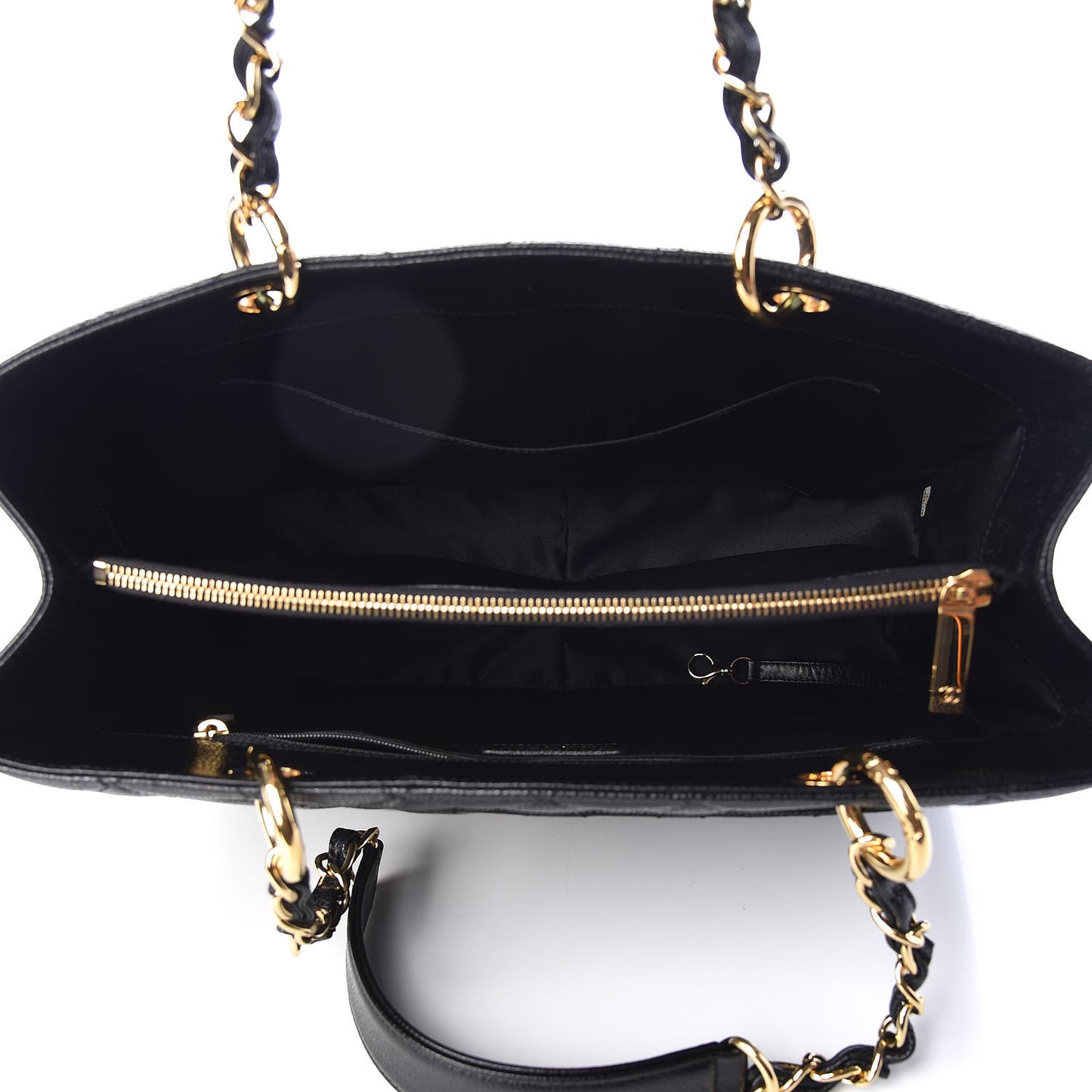 Caviar Quilted Grand Shopping Tote GST Black