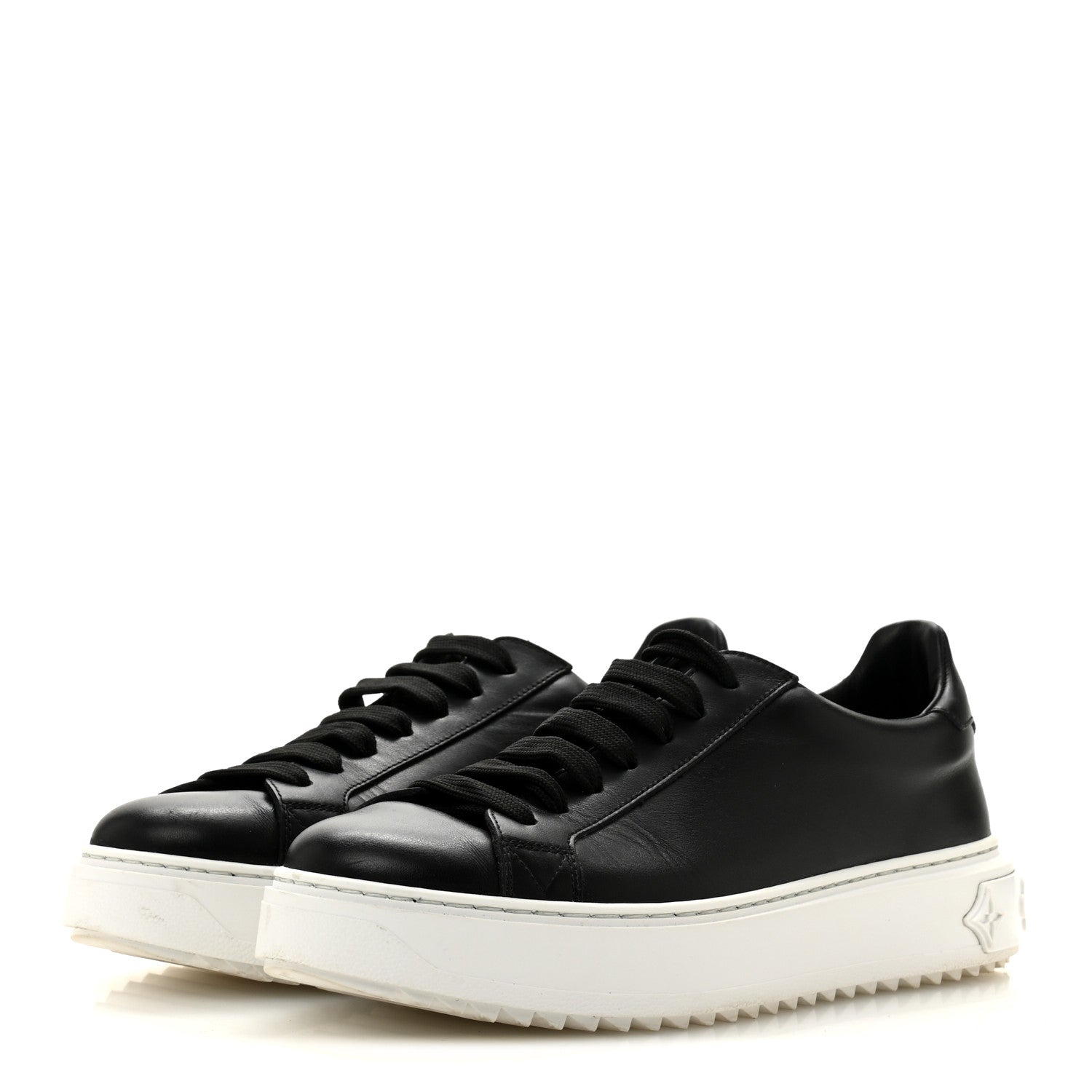 Louis Vuitton Calfskin Time Out Sneakers 38.5 Black 4 of 9