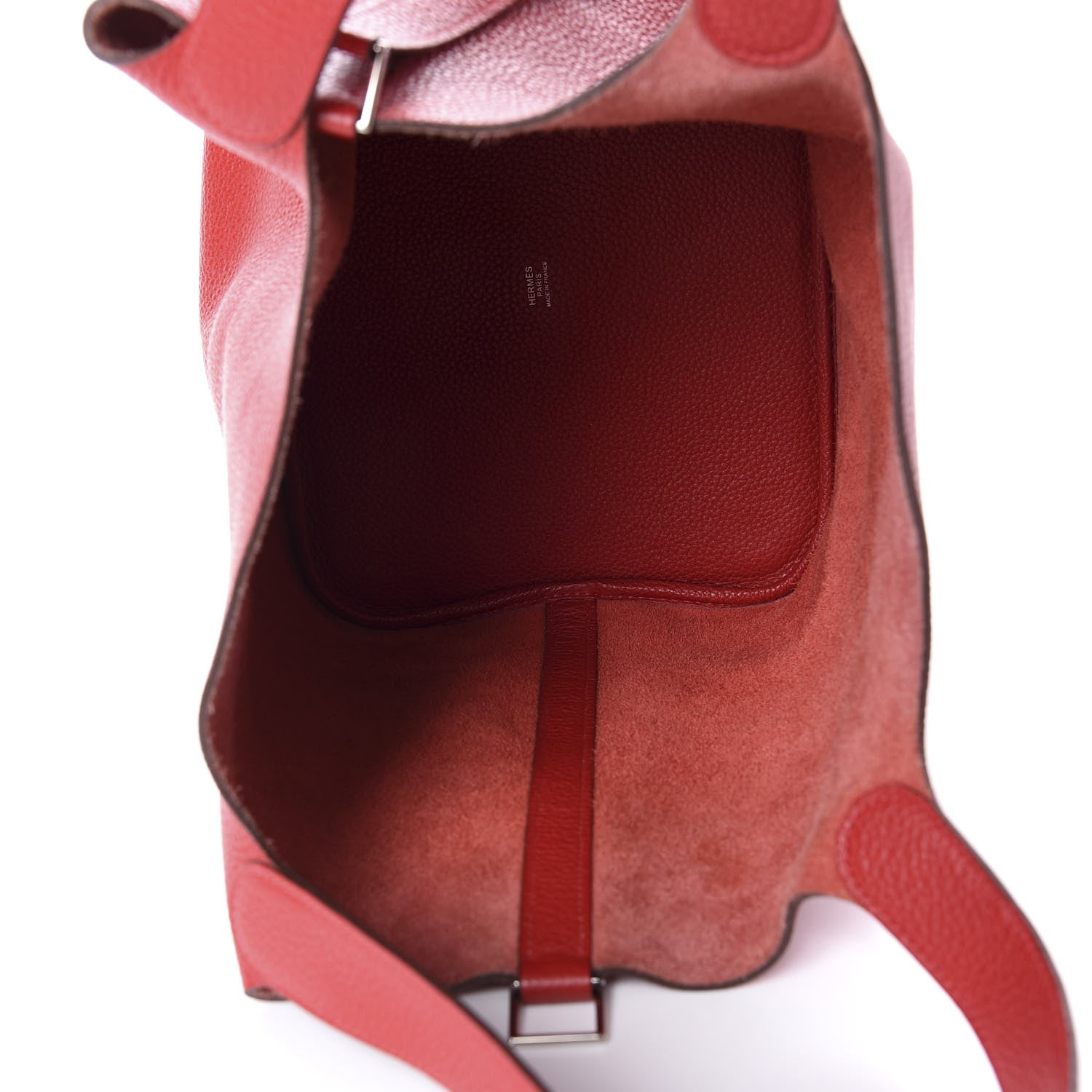 Hermes Taurillon Clemence Picotin Lock 26 GM Rouge Casaque 5 of 9