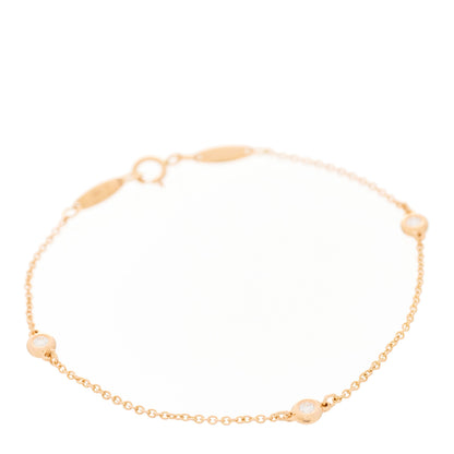 Tiffany 18K Rose Gold Diamond .15ctw Elsa Peretti Diamonds by the Yard Station Bracelet 1 of 6